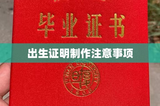 绍兴出生证明制作注意事项