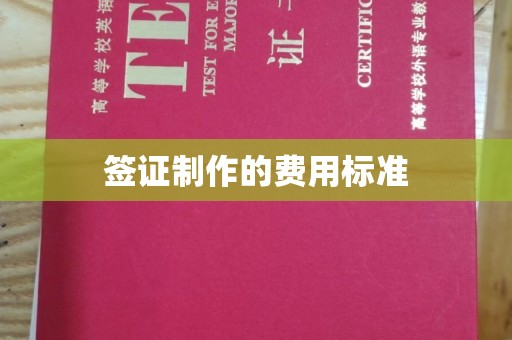 绍兴签证制作的费用标准