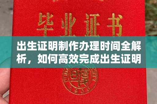绍兴出生证明制作办理时间全解析，如何高效完成出生证明申请？
