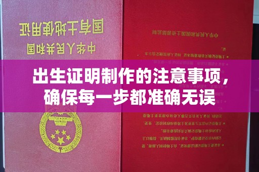 绍兴出生证明制作的注意事项，确保每一步都准确无误
