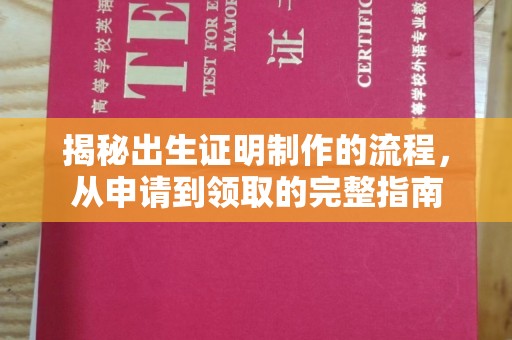 绍兴揭秘出生证明制作的流程，从申请到领取的完整指南
