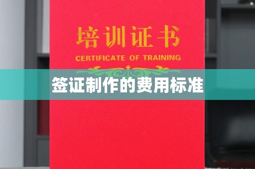 绍兴签证制作的费用标准