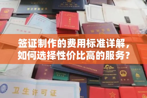 绍兴签证制作的费用标准详解，如何选择性价比高的服务？